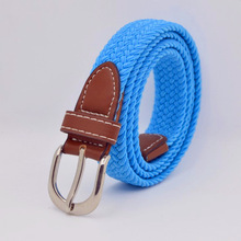 爆款男士编织腰带女士帆布松紧腰带弹力针扣休闲百搭皮带实力批发详情42