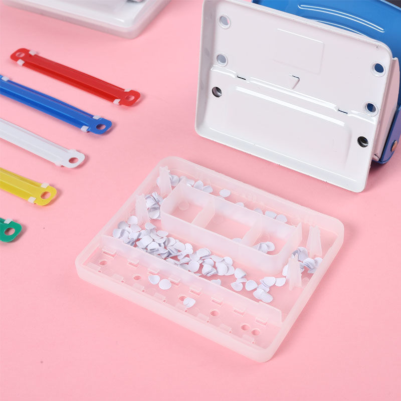 Plastic and metal binding clips, color paper clips, loose-leaf document two-hole binding strips, binding buckles, 80mm, office stationery pic 14