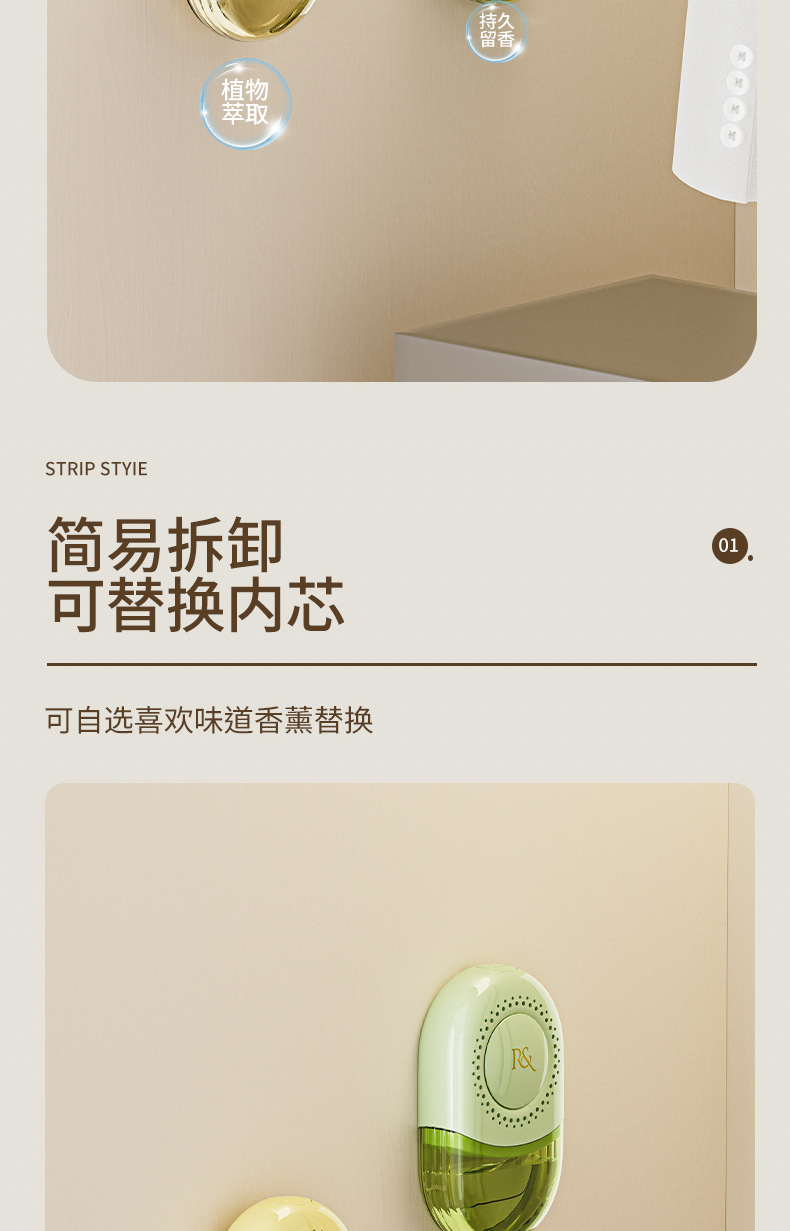 新款壁挂除湿盒香薰盒二合一衣柜鞋柜橱柜浴室干燥袋去湿袋除湿剂详情4