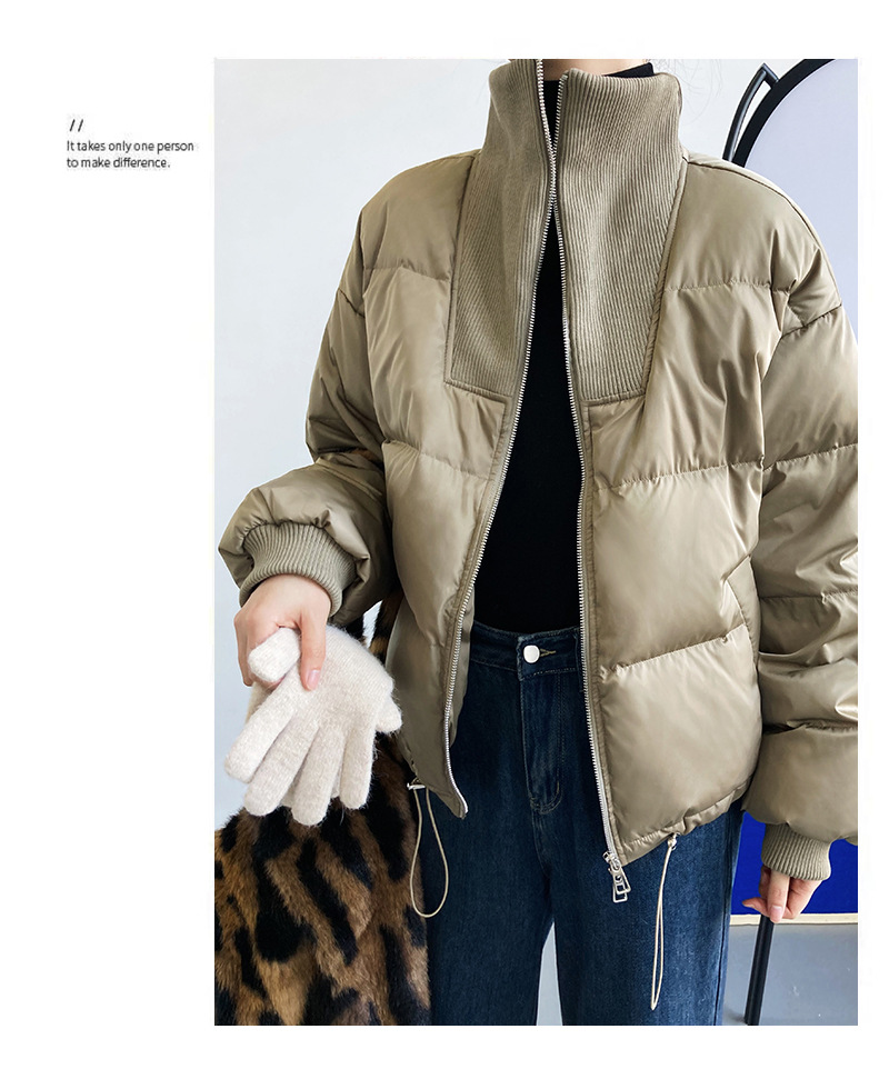 Luxi 2022 New Design sense stand-up collar short Down jacket for petite women 90, white duck down jacket Y33 pic 43