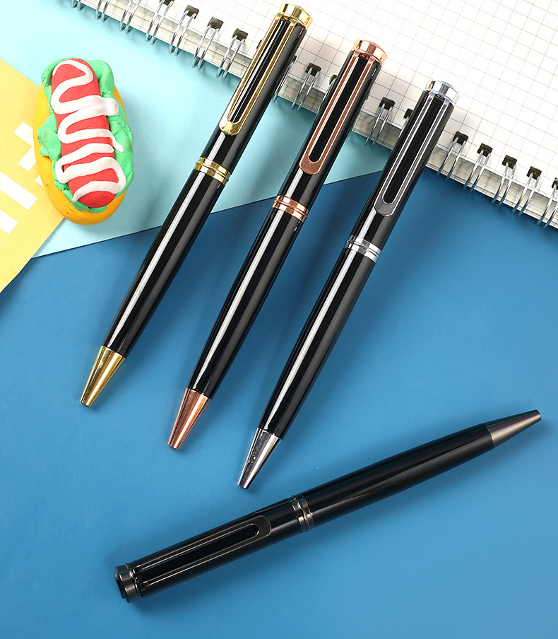 The manufacturer supplies metal ballpoint pens with rotating cores, business advertising gift pens, and oil pens for export pic 12