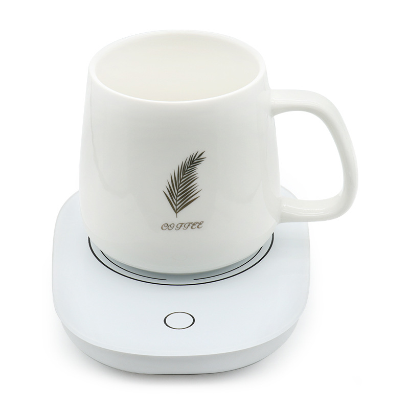 55-degree heating constant temperature cup, warm cup, mug with lid and spoon, milk heater gift set pic 3