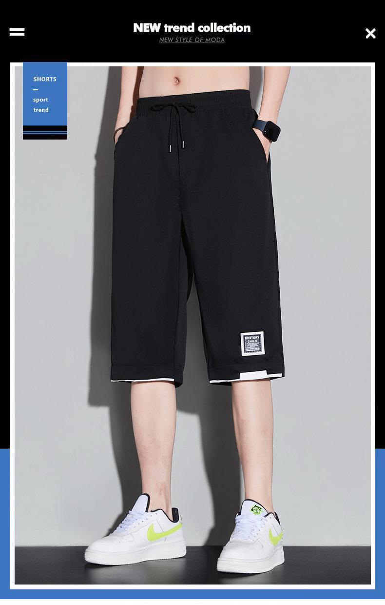 2024年短裤男士夏季新款休闲百搭七分裤宽松裤潮运动五分裤沙滩裤详情2