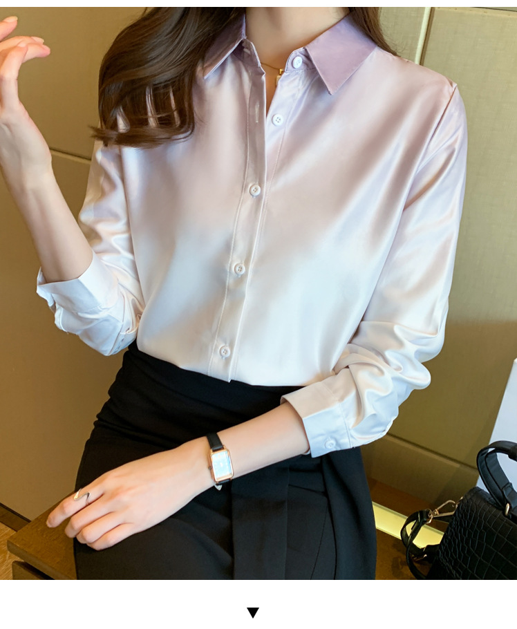 2024秋新款设计感渐变衬衣个性长袖气质百搭宽松显瘦时尚女式衬衫详情7