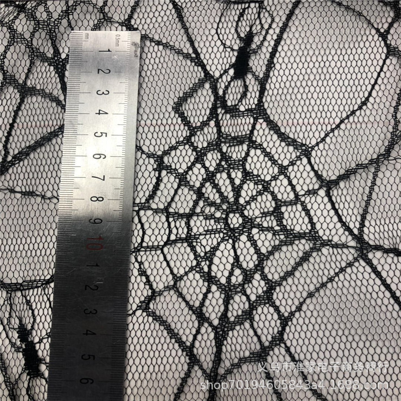Factory direct sales of Halloween fabric, spider web non-elastic lace polyester bag fabric, lace accessories pic 4