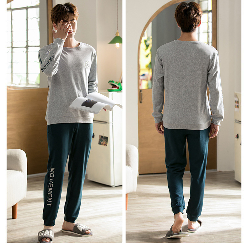 品牌情侣睡衣女长袖纯棉冬季新款韩版男士大码秋冬全棉家居服套装详情79