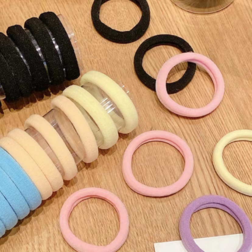 Colorful rubber bands, high ponytail leather straps, hair ties, high-elasticity and durable hair ties for girls in summer, simple hair bands for tying hair pic 8