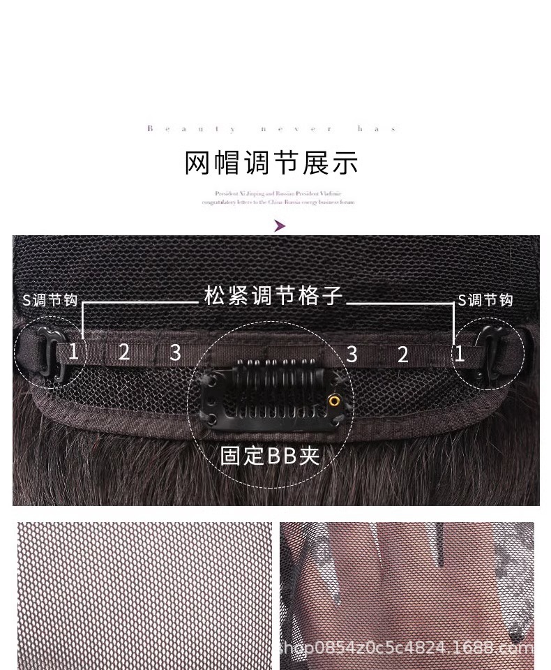 Wig for women, long straight hair, full head cover style, real hair strands, real hair, collarbone, full real, natural, round face, wavy, in stock pic 25