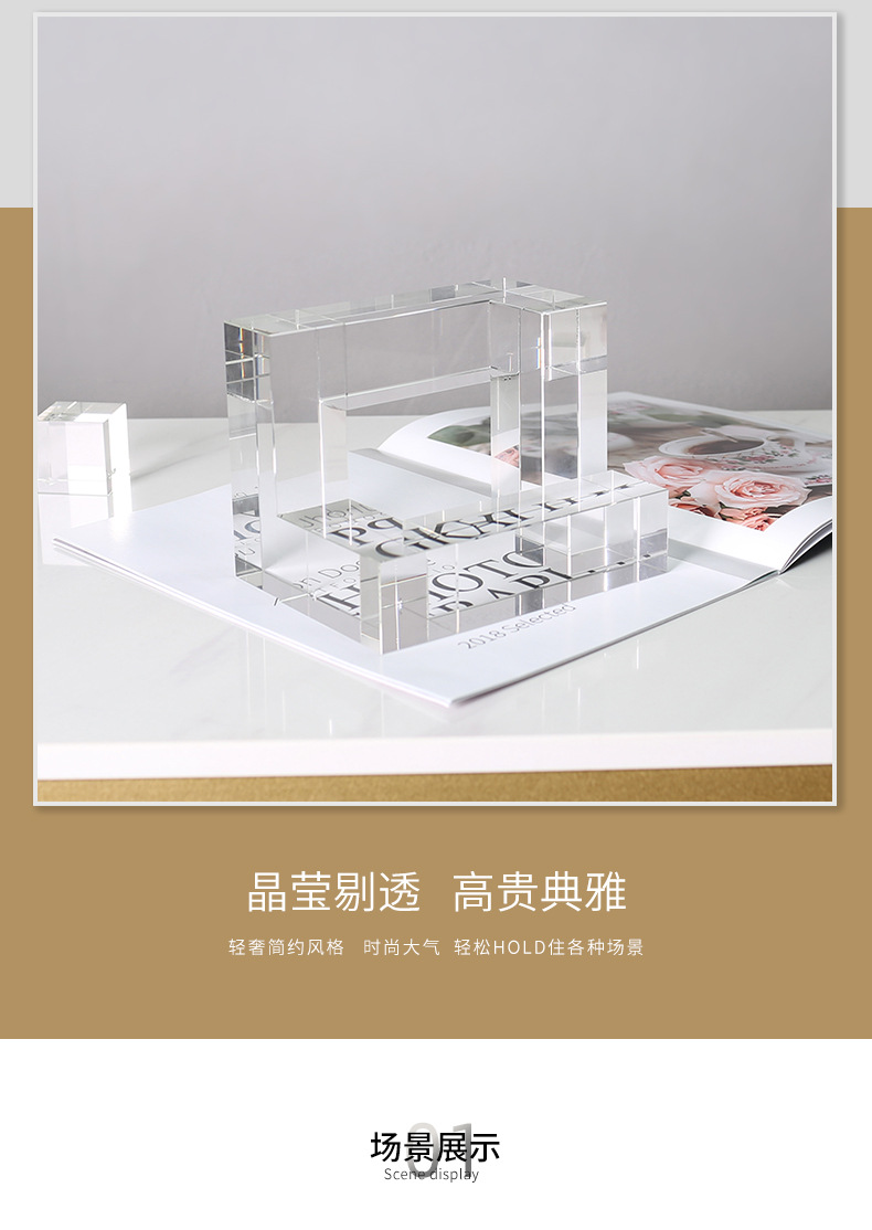 Creative crystal ornaments, modern light luxury home soft furnishings, living room TV cabinets, study decoration handicrafts pic 18