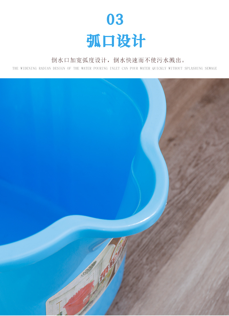 Wheeled plastic floor mop bucket, household cleaning mop bucket, thickened PP mop, wrung water bucket, wheeled household cleaning bucket pic 11