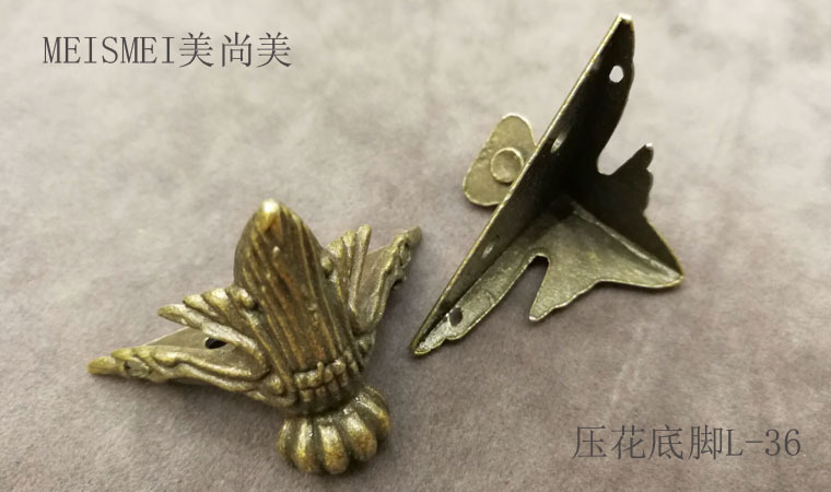 Antique base furniture, hardware base, wooden box, gift box, corner guard, alloy base, bronze color base, 1.2cm-3cm pic 6