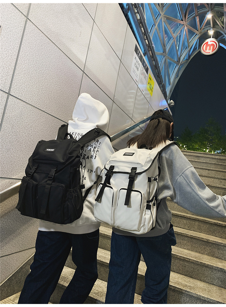 2022新款书包初高中大学生书包工装韩版简约大容量双肩背包详情26