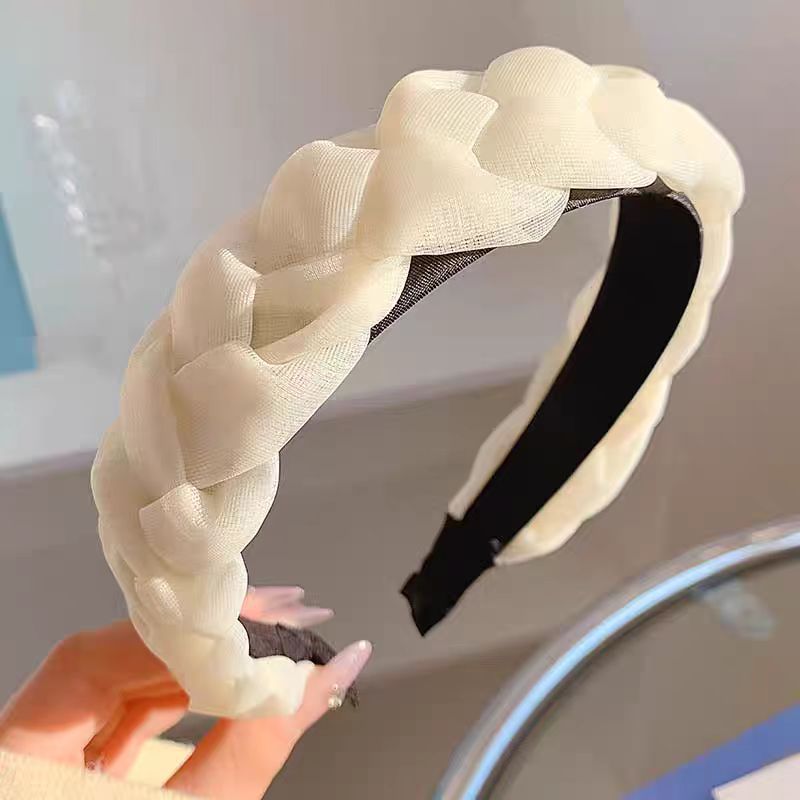 Blue hairband for women, high-end, stylish, wide-brimmed, high-top headband, 2025 new style hair tie, hairpin headwear pic 6