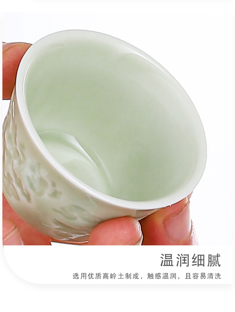 Wholesale of travel Kung Fu tea set, complete set of ceramic portable Quick customer cups, anniversary celebration of the event, giving gifts to customers pic 23