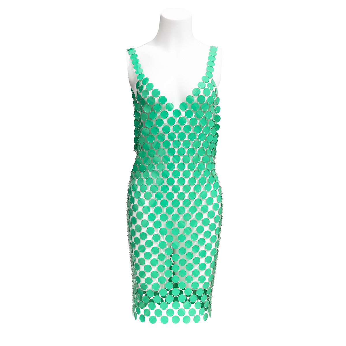 欧美跨境饰品 性感镂空亮片身体链女 夜店露背包臀鱼鳞片连衣裙详情26