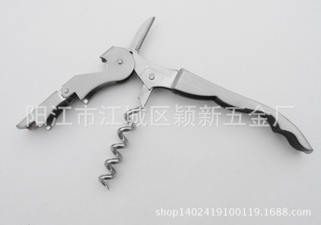 All-steel bottle openers for wine and red wine, multi-functional wine knives for the kitchen, and stainless steel wine openers in stock pic 6