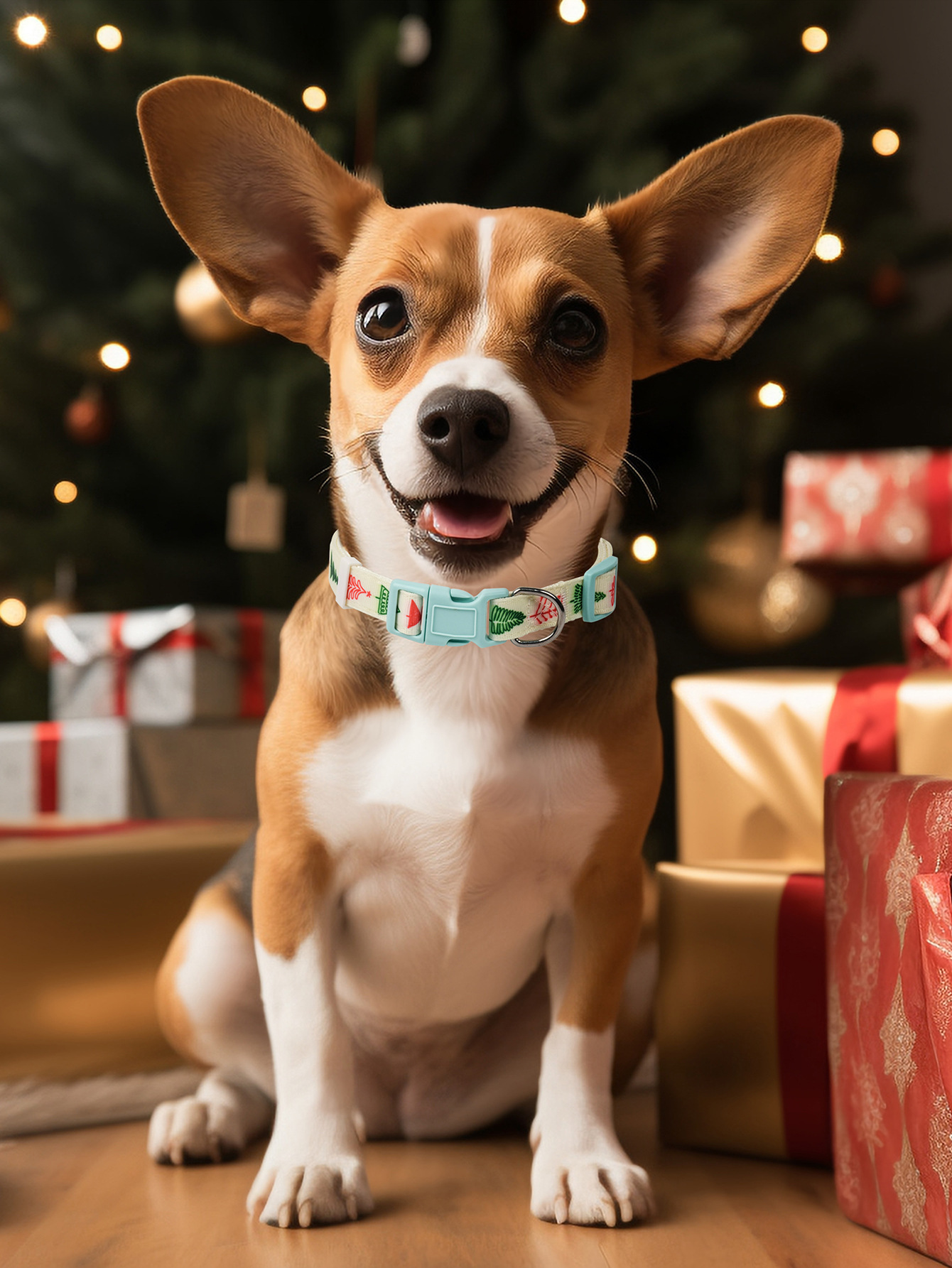 跨境新款宠物用品圣诞节系列猫咪宠物狗狗项圈圣诞宠物狗脖圈详情12