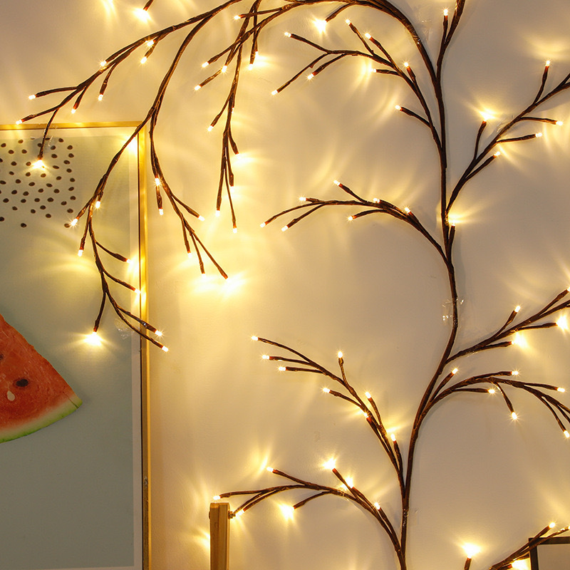 Cross-border LED flexable lámpara de rama lámpara de ratán lámpara de ambiente de habitación lámpara decorativa de pared lámpara de estilo lámpara de árbol pic 6