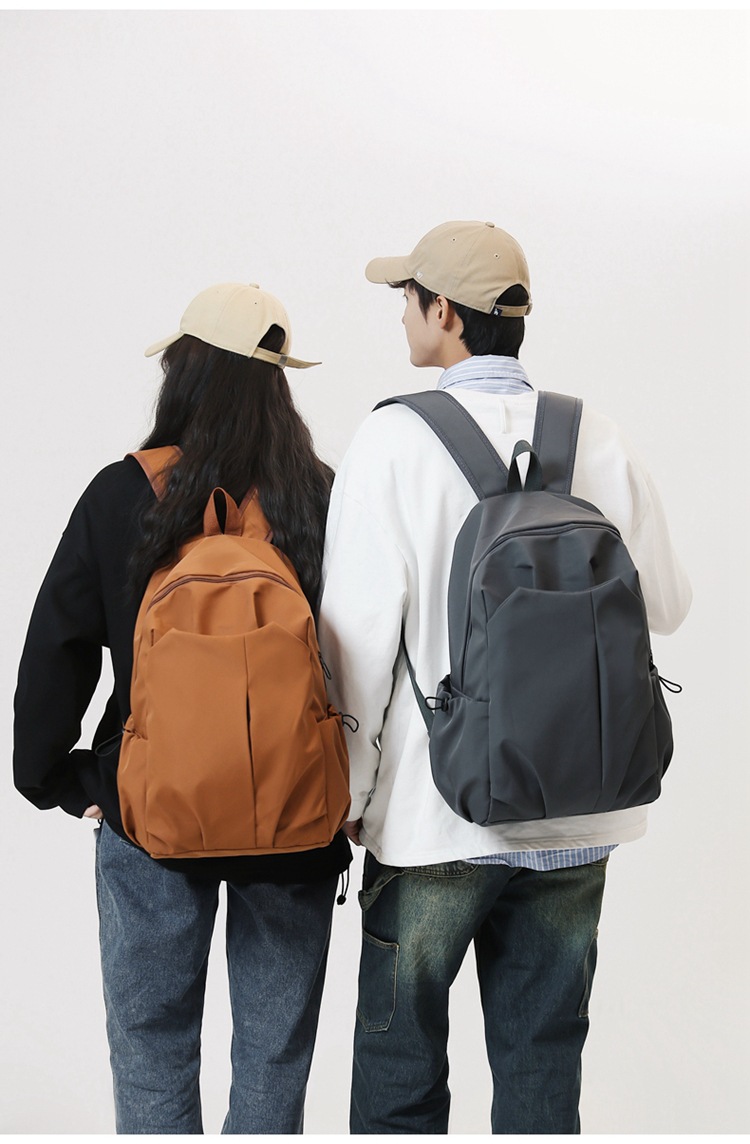 2024新款大容量纯色简约百搭时尚初高中生电脑包大学生双肩背包详情20