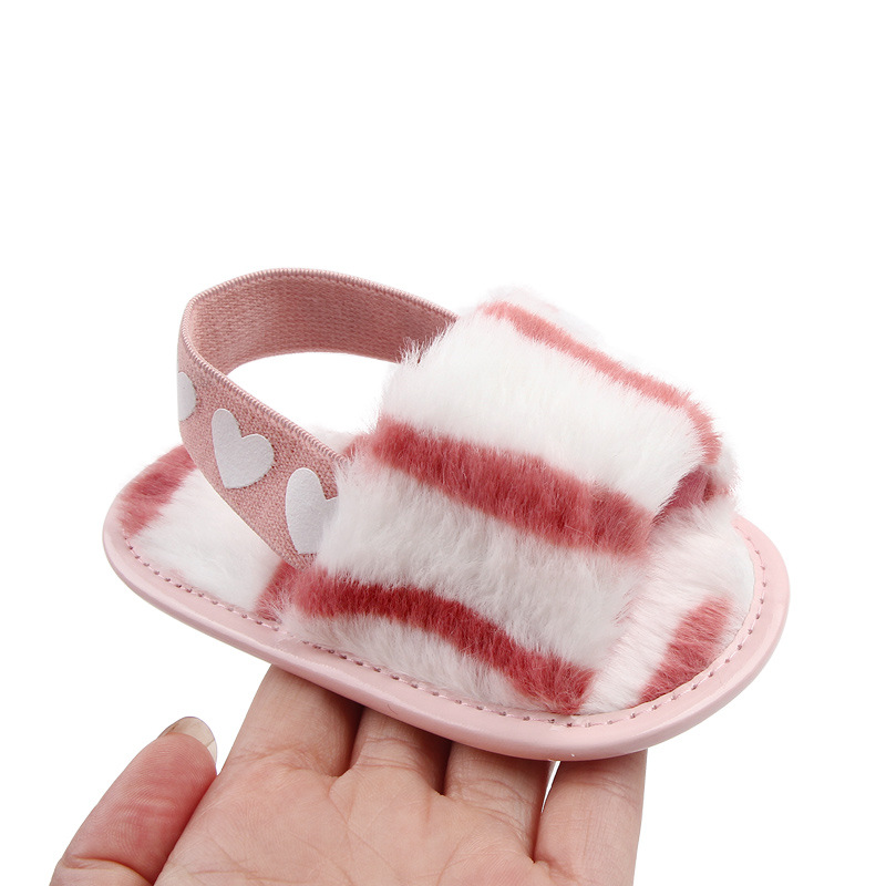 Baby cloth sandals, new style baby sandals, tie-dyed fur sandals, summer walking shoes, baby shoes 2801 pic 3