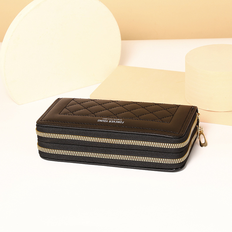 女士钱包女长款源头工厂女手拿包韩版手机包双拉链钱夹大容量卡包详情9