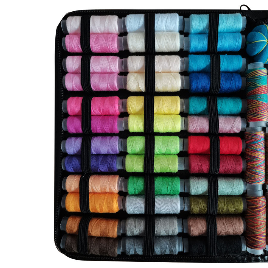 E-commerce 206-piece set of hand-stitched bag, black sewing bag, leather sewing bag, portable sewing set pic 11