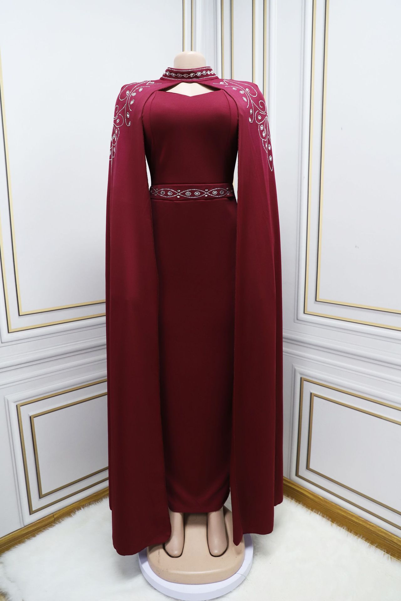 Dubai 2024 Saudi Arabian dress, cross-border Middle East Arab clothing, diamond-encrusted dress, long robe skirt pic 22