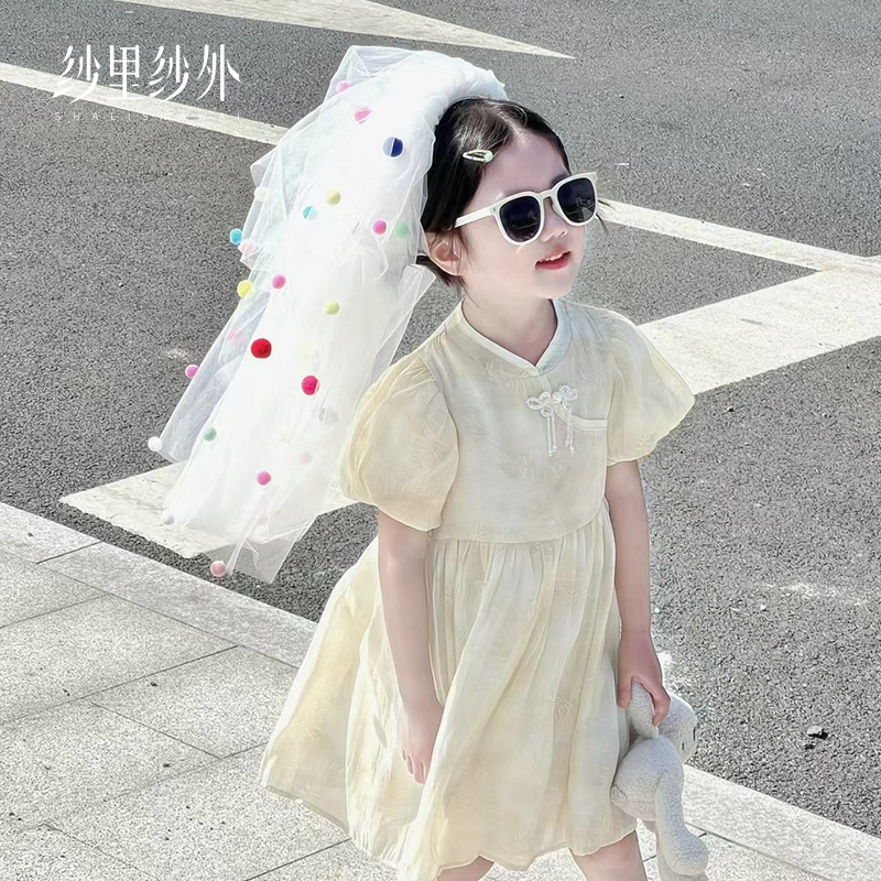 National trend series Children's dopamine veil, girls' colorful ball princess photo props, bride's wedding headwear, little girl baby pic 19