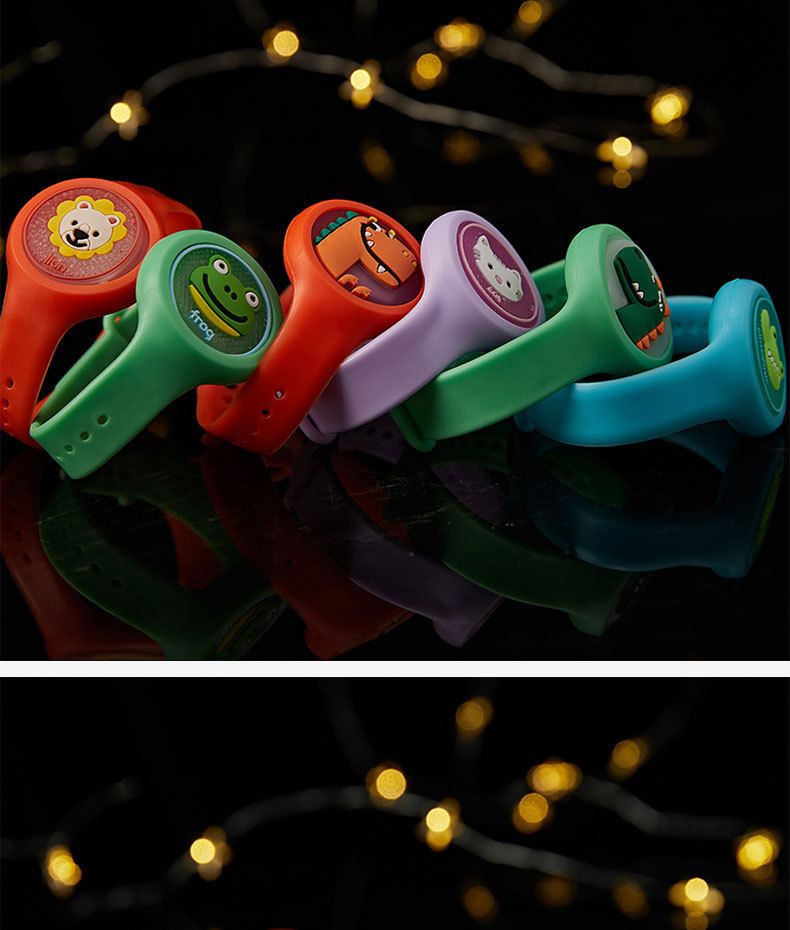 抖音夏季闪光卡通防蚊无毒儿童成人户外植物精油驱蚊硅胶防蚊手环详情2