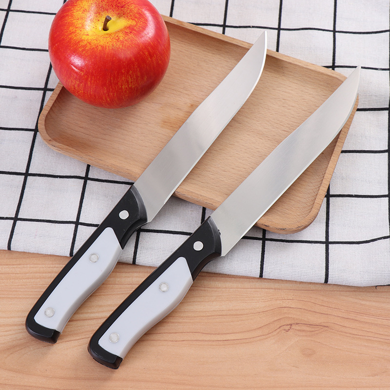 309 stainless steel fruit knife 2-yuan store, family street stall supermarket, black and white handle fruit knife wholesale pic 26