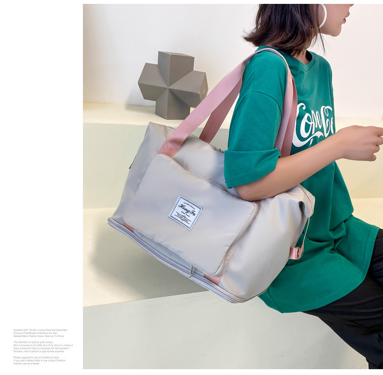 Wholesale dry and wet separation sports hand-held shoulder bags, yoga and fitness bags, folding and storage large-capacity travel bags, LOGO pic 69