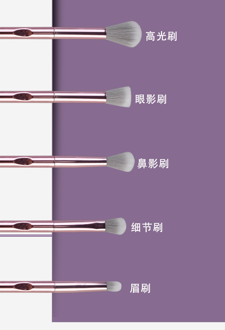 10 wet and wild makeup brushes in stock, thumb makeup brushes, electroplated handles, pink radiation bag, beauty tools, shanilak pic 4