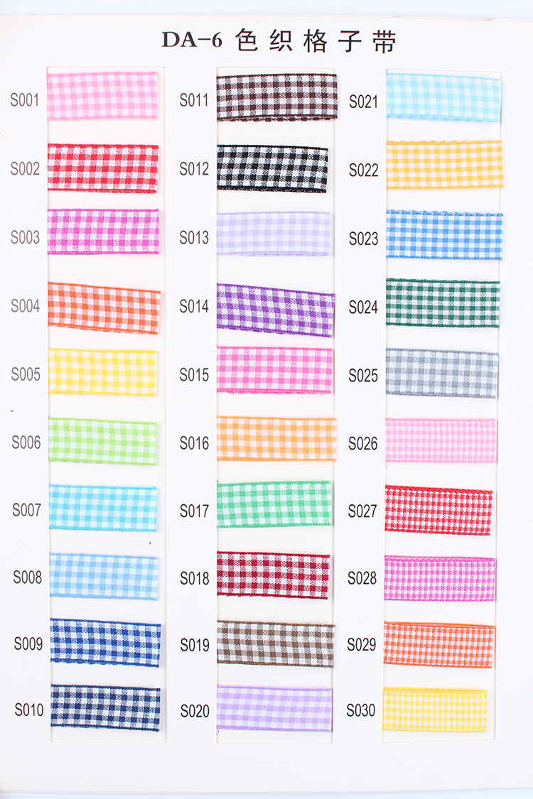 Dingxin Woven tape Double Bread Edge Thousand bird checkered colorful ribbon DIY Handmade bow hair accessory gift packaging ribbon pic 21