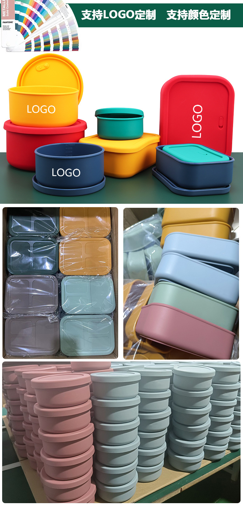 Microwave-safe, foldable silicone insulated lunch box, sealed to prevent cross-contamination of flavors, food-grade round silicone lunch box pic 15
