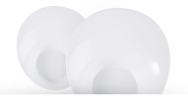 Fruit salad bowls, creative slanted bowls, pure white ceramic soup noodle bowls, dessert bowls, wholesale of hotel and restaurant buffet utensils pic 14