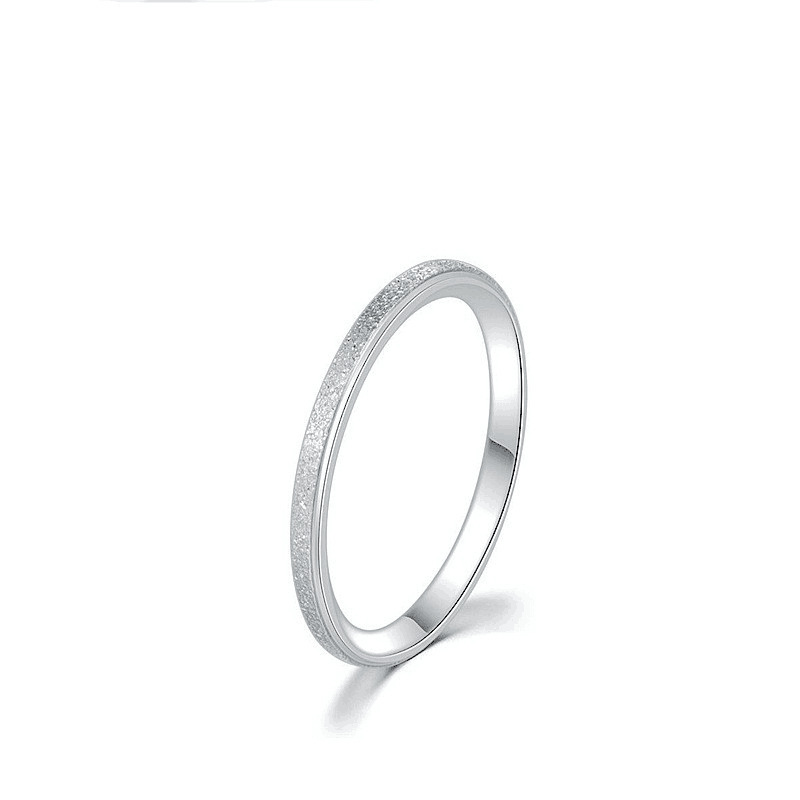 ing Trend European and American niche titanium steel frosted rings, Korean style fashionable couple rings for women, cross-border jewelry for men/domestic trend products pic 14