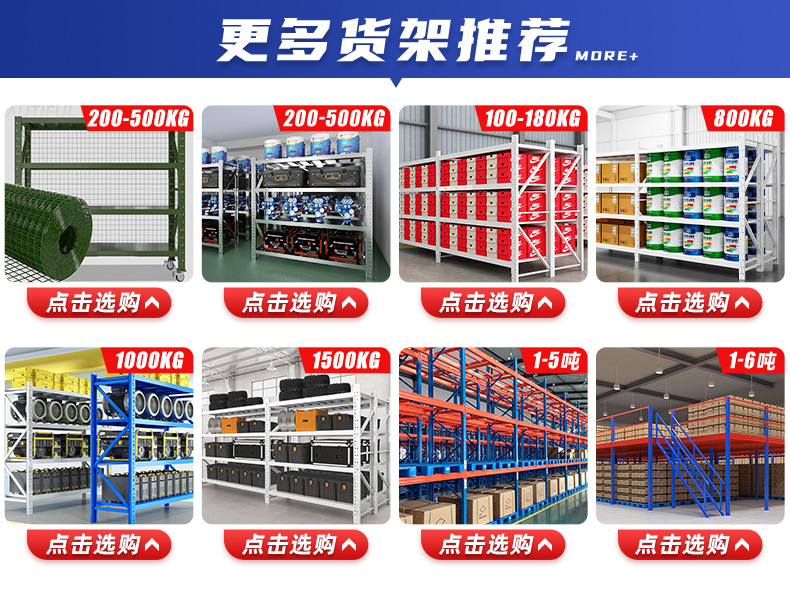 货架加厚仓库货架五金库房储物架可调节多层置物架重型仓储展示架详情1