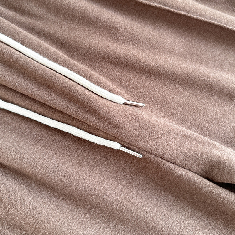 (Glutinous rice wide-leg pants) High-waisted, sagging, straight-leg wide-leg floor-length pants with a design sense, grey casual pants, trendy ins pic 7