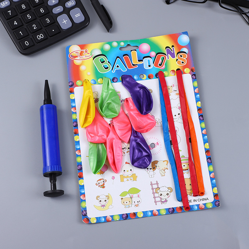 Factory direct supply of bagged balloon pump sets, 11 large balloons, water-filled balloons wholesale two-yuan store pic 1