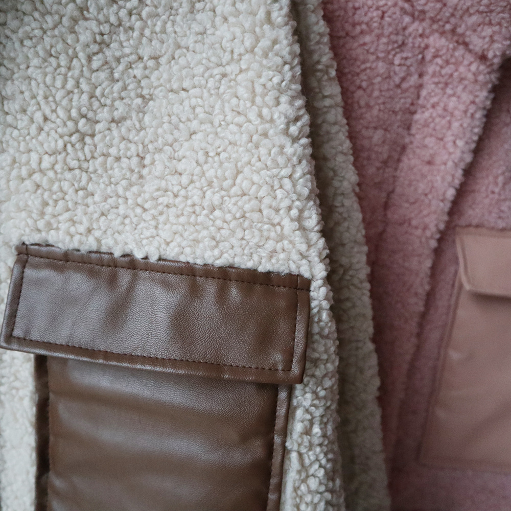 Granular fleece short woolen coat for women 2020 autumn and winter, Korean style loose, ins, trendy and versatile patchwork knitted cardigan pic 7