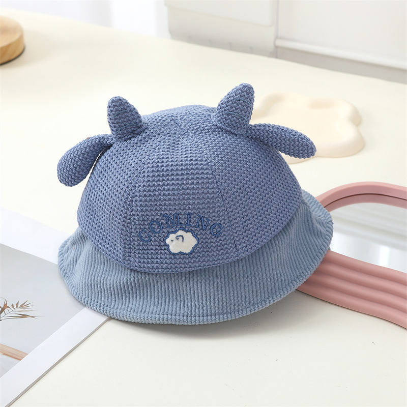 宝宝帽子秋冬新款可爱卡通动物渔夫帽春秋季男童婴幼儿灯芯绒盆帽详情9
