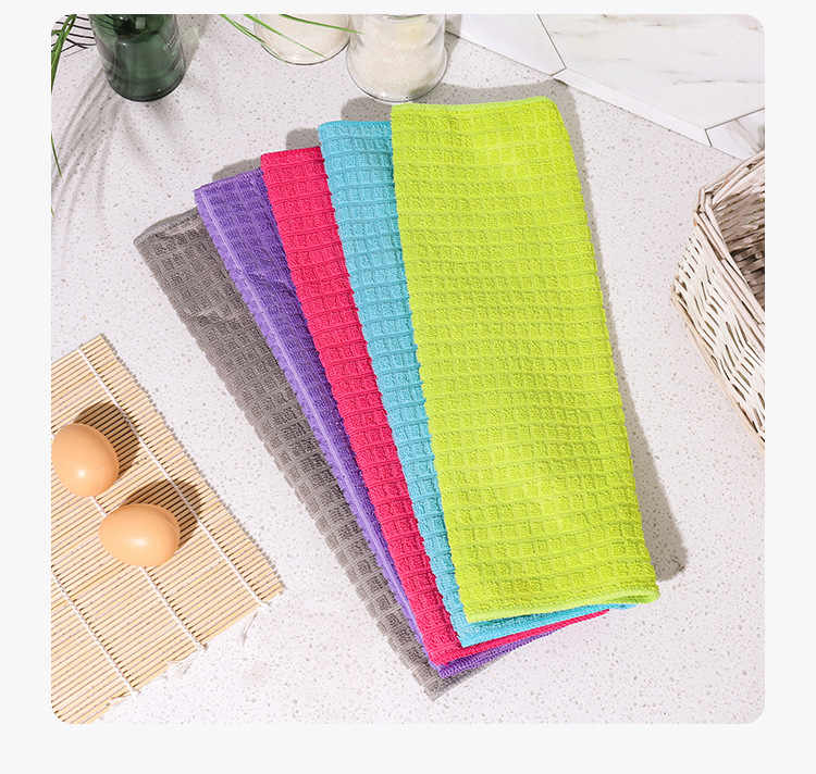 Thickened checkered dishcloth, a household cleaning cloth that does not stick to oil or absorb water in the kitchen. It is a handy tool for lazy people at home pic 10
