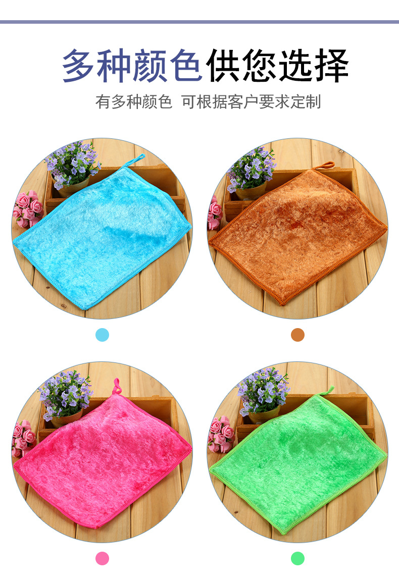 Wholesale of wood fiber absorbent kitchen thickened silk dishwashing cloths with logo printing, oil-free dishwashing cloths for lazy people pic 14