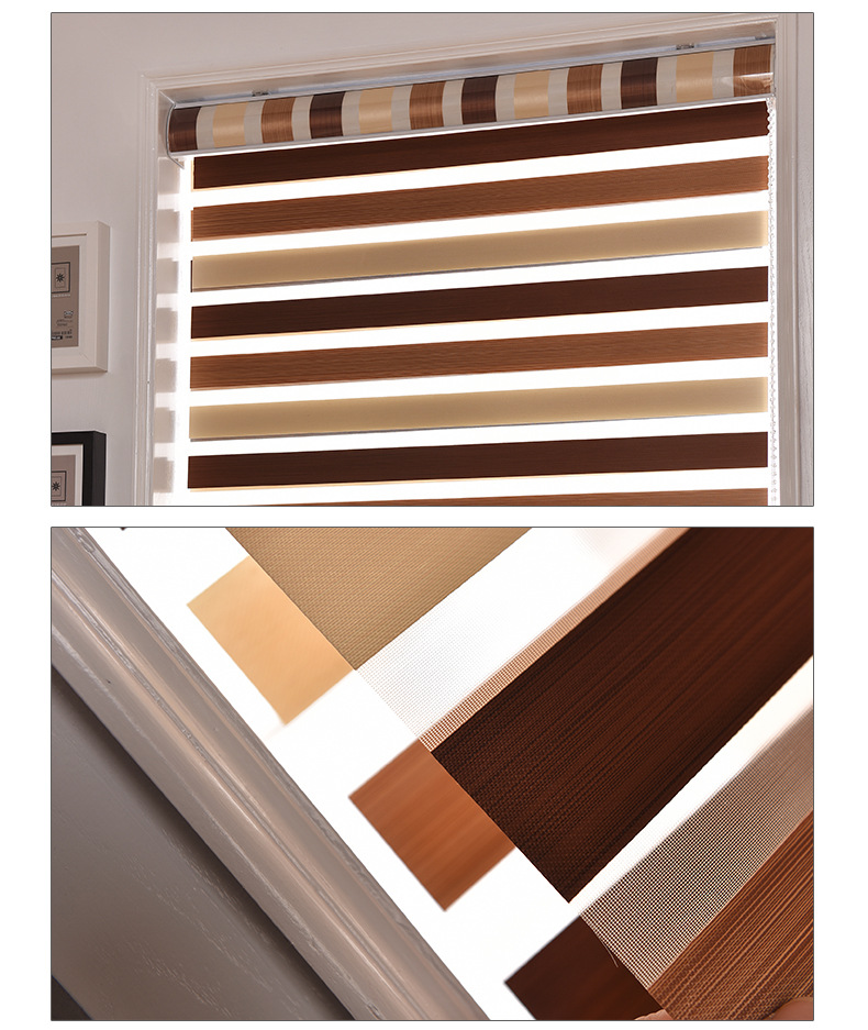 Ready-made light-blocking soft gauze curtains, non-perforated Venetian blinds, light-blocking and waterproof engineering curtains, restaurant roller blinds pic 9