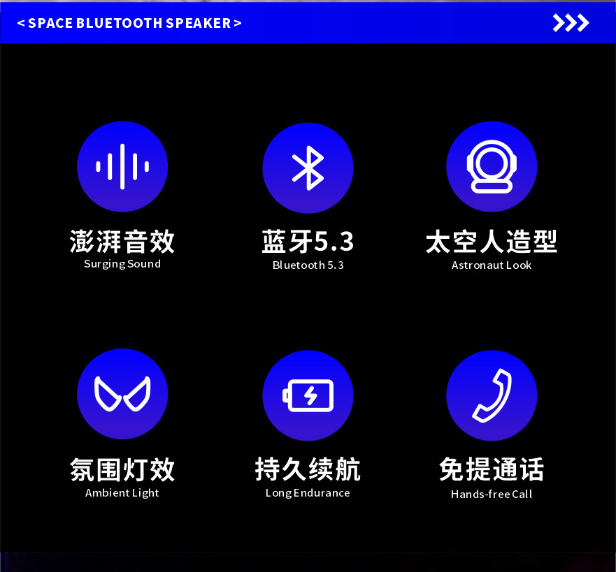 叁活无线蓝牙音箱小型迷你太空人音响户外便携式低音炮生日礼品详情7