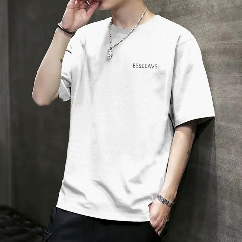 夏季男士短袖t恤圆领丅恤夏装潮牌体桖潮流打底衫修身上衣服半袖详情32