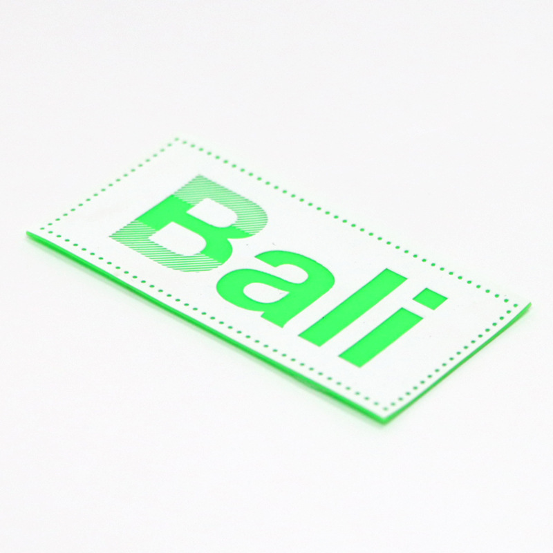 定制OEKO硅胶热转印烫画 立体凹凸压印LOGO图案软胶服装商标烫标详情7