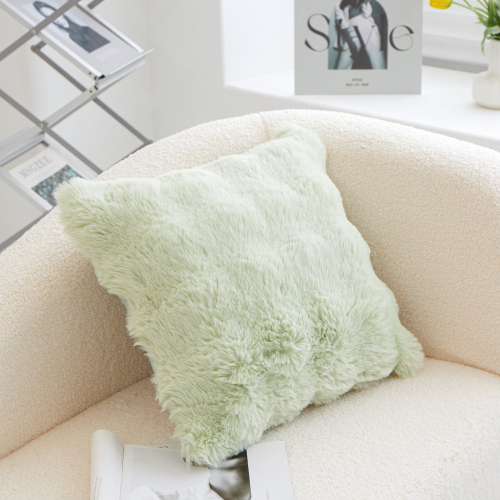 泡泡绒毛绒靠垫套居家沙发现代简约仿兔毛抱枕套卧室床头装饰抱枕详情23