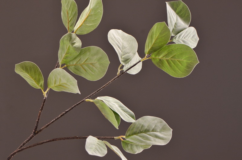 Factory direct sales of artificial leaves, wholesale of flocking artificial paulownia leaves, flower arrangement leaf materials, photography props, artificial green plants pic 10