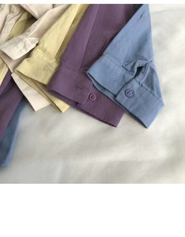 Super comfortable! Pure white washed cotton long-sleeved shirt, a versatile casual jacket for women in spring, cardigan, loose top pic 15